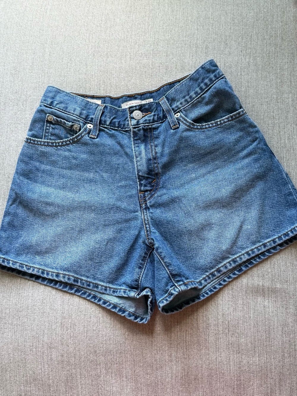 Levi's Classic Blue High-Rise Denim Shorts